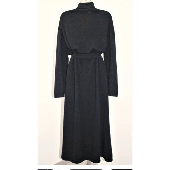 Arlotta 100% Cashmere Shawl Wrap 51" Long Belted Robe in Black Size XS  895$ - Picture 8 of 9